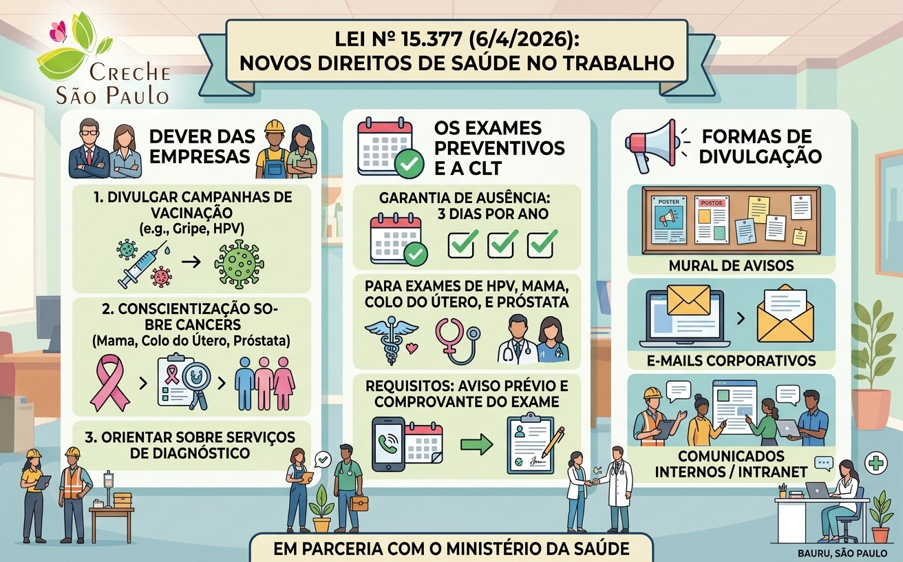 Creche São Paulo informa seus profissionais sobre nova lei de prevenção e vacinação